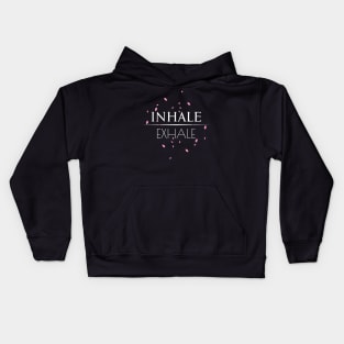 Inhale Exhale breathing Yoga Design Kids Hoodie